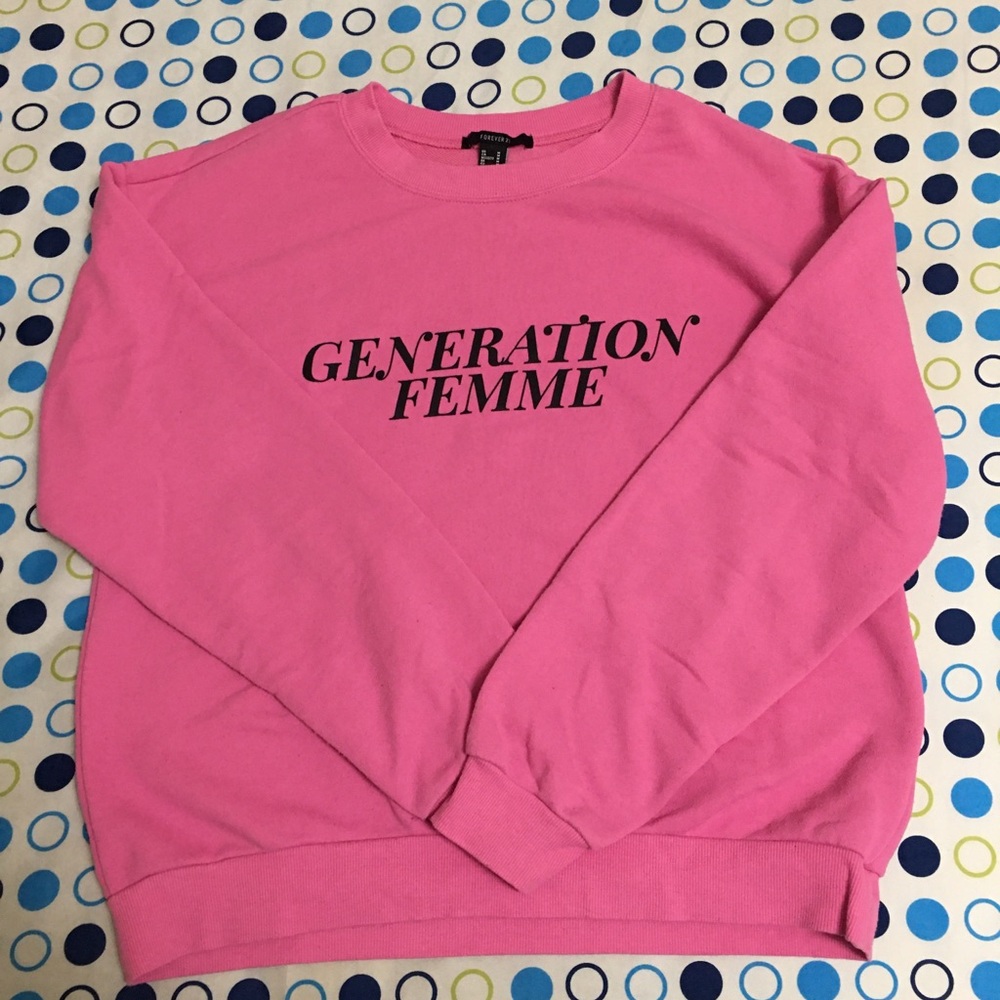 Pink 'Generation Femme' Sweatshirt